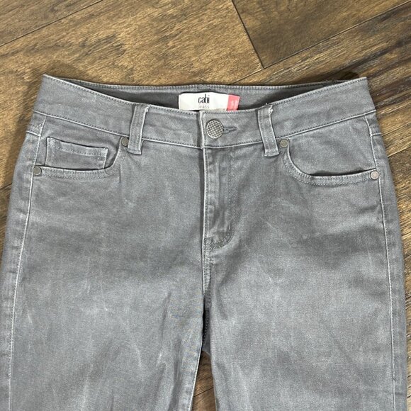 CABI High Skinny Jeans Smoked Pearl Gray Sz 4 #3565 NWOT - Picture 3 of 7